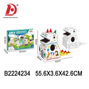 HUADA Bé Học Giáo Dục Nghệ Thuật Graffiti Kids Vẽ Đồ Chơi Set <span class=keywords><strong>3D</strong></span> Xe Khủng Long Nhà DIY Doodle Tông Đồ Chơi Cho Trẻ Em - Product Image 2