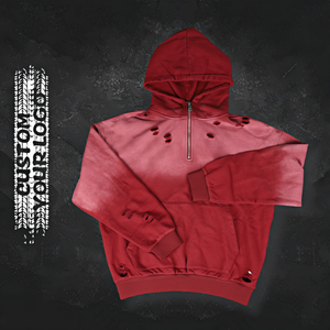 Sudadera con Capucha para Hombre, Lavada al Ácido, de Alta Calidad, con Logotipo Estampado y Bordado, Sudadera con Capucha Moderna y Desgastada, Personalizable - Product Image 1