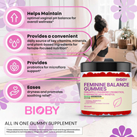 Bioby OEM Private Label Permen Kunyah Probiotik Penyeimbang Kewanitaan D-Mannose Cranberry Nanas Pendukung pH Vagina dan Saluran Kemih