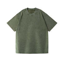 T-shirt délavé à l'acide conception de logo personnalisé coton unisexe t-shirt pour hommes logo imprimé vierge Vintage délavé à l'acide t-shirt pour hommes lourds