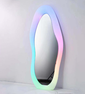 <span class=keywords><strong>Specchio</strong></span> Mango luminoso nuvola <span class=keywords><strong>specchio</strong></span> piano RGBW colore lampada da terra decorazione parrucchiere irregolare <span class=keywords><strong>specchio</strong></span> a figura intera - Product Image 3