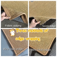 Grand tapis tissé mur à mur personnalisé nouveau design naturel chinois fournisseurs de tapis à tisser large en sisal style wabi-sabi tapis en rouleau de sisal