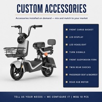 Scooter électrique blanc de 14 pouces, batterie au plomb-acide 48V 400W, cyclomoteur électrique pour trajets urbains avec panier avant, siège arrière