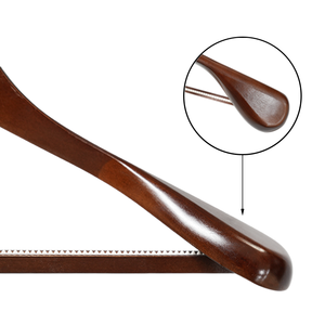 Cintres <span class=keywords><strong>en</strong></span> <span class=keywords><strong>bois</strong></span> de luxe haut de gamme <span class=keywords><strong>avec</strong></span> barre antidérapante pour pantalons, cintres robustes pour manteaux - Product Image 2