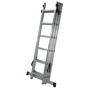 Escalera Plegable Moderna <span class=keywords><strong>de</strong></span> Aluminio <span class=keywords><strong>de</strong></span> 4x4 Peldaños y 4m con Plataforma, Color Plateado, Capacidad <span class=keywords><strong>de</strong></span> 300 Libras - Product Image 4