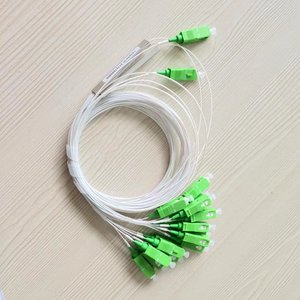 Divisor de Fibra Óptica 1*8, Precio de Fábrica, Micro SC/APC, Tubo de Acero, 0.9mm, Blanco, PLC - Product Image 3