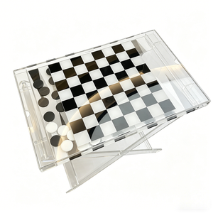 Custom Modern Clear Acrylic Foldable <b>Chess</b> <b>Table</b> Lightweight Game Board for Indoor Outdoor - Product Image 6
