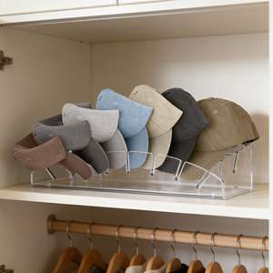 Acrylic Baseball Cap Holder Transparent Storage <b>Rack</b> For Closet Wardrobe Organization Modern Design Light <b>Weight</b> - Product Image 1