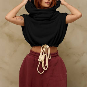 <span class=keywords><strong>Felpa</strong></span> con <span class=keywords><strong>Cappuccio</strong></span> <span class=keywords><strong>Senza</strong></span> <span class=keywords><strong>Maniche</strong></span> da Donna, Casual, Semplice, Basic, Streetwear, Moda Autunnale - Product Image 4