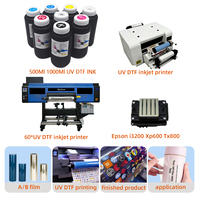 Encre UV DTF pour film de transfert AB 1000ML pour imprimantes d'autocollants DTF EPN XP600 I3200 L1800 L805 TX800 1390 DX5 DX7, Encre vernis UV DTF