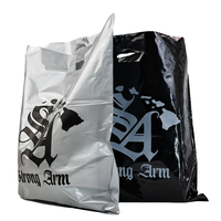 Sacs en plastique imprimés avec logo personnalisé, sacs de shopping en plastique découpés à la forme, sacs d'emballage pour magasins, sacs pour clients