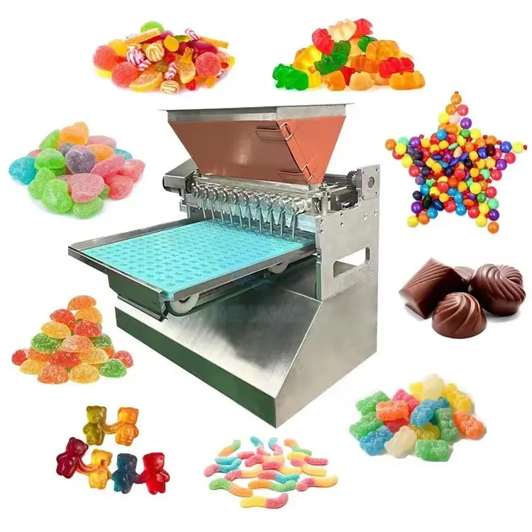 Automatic Chocolate Candy Forming Depositor Machine / High Productivity Fruit Jelly Gummy Candy Make Machine