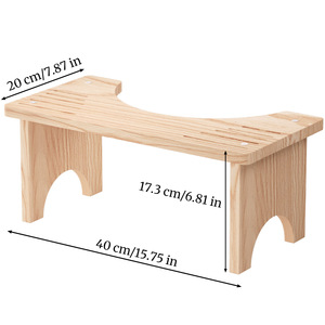 Wooden Toilet <b>Step</b> <b>Stool</b> Natural Pine Non Slip For Elderly And Children Bathroom Safety Equipment Standard Size - Product Image 3