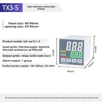 Thermostat numérique intelligent TX3-M 72 72mm avec affichage numérique, entrée K J PT100, sortie relais SSR, contrôle PID, 220V, plastique, OEM/ODM