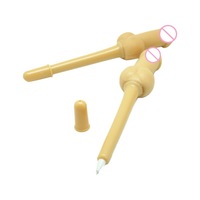 Stylo bille en plastique en forme de pénis, design créatif Tintin, modèle pour enfants, anti-stress, à presser, décompression, sexy