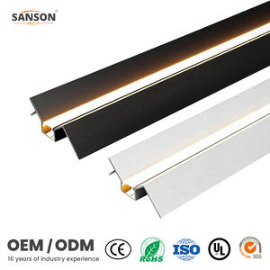 Profil de joint de <span class=keywords><strong>plafond</strong></span> à effet de lumière, design moderne <span class=keywords><strong>et</strong></span> très vendu, bande de finition en aluminium pour éclairage LED, pour décoration intérieure - Product Image 1