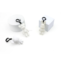 Artecho Best Seller DIY Créatif Porte-clés en résine animaux Lapin et Ours mignons Figurines à peindre Jouets Motif fluide Lapin et Ours