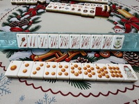 Jeu de Mahjong Américain de Noël Hivernal, 160 Tuiles, Acrylique 4 Couches, Gravure Casse-Noisette, Vente en Gros