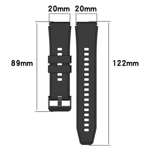 Nuovo Cinturino in Silicone per Orologio <span class=keywords><strong>GT3</strong></span> <span class=keywords><strong>Pro</strong></span> Universale 20mm/22mm Colore Solido con Fibbia a Perno Design Sportivo - Product Image 2