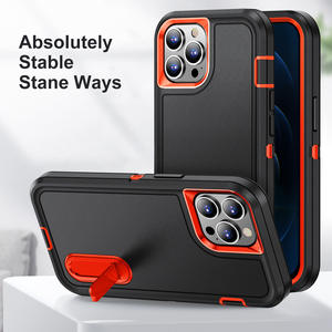 Funda Protectora 3 en 1 para <span class=keywords><strong>iPhone</strong></span> 15 16 17 Pro Max, con Soporte, TPU y PC, Antigolpes, para <span class=keywords><strong>iPhone</strong></span> 15 <span class=keywords><strong>14</strong></span> 13 12 11 - Product Image 2