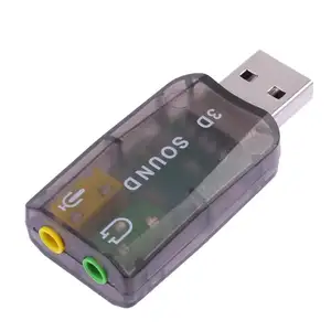 USB 2.0 사운드 카드 가상 5.1 채널 3D 오디오 어댑터 데스크탑 노트북 노트북 컴퓨터