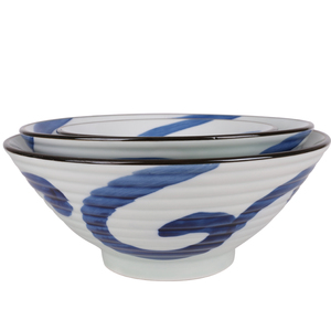 Ensemble de bols à mélanger en céramique et porcelaine écologiques pour la cuisine japonaise et coréenne, parfaits pour les fêtes, pour ramen, nouilles udon, fruits de mer et riz - Product Image 1