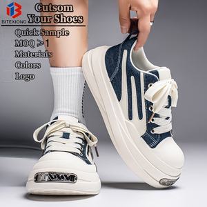 Baskets décontractées pour hommes Custom Big-Toe <span class=keywords><strong>Mickey</strong></span>, nouvelle collection automne 2026, tendance, blanches, à bout rond, à semelle épaisse, rehaussantes, durables et à lacets - Product Image 1