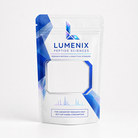 Sachet Doypack Blanc Mat Personnalisé avec Fenêtre Transparente, Qualité Alimentaire, Stratifié, Refermable à Fermeture Éclair pour Poudre de Peptide (Recherche)