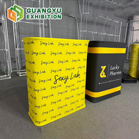 Tables pliantes personnalisées avec logo pour stand de promotion, stand de salon professionnel, table LED pop-up, fournitures pour stand de vendeur, comptoir de réception pliable