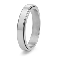 Bague anti-stress virale TikTok en acier inoxydable, étanche, inaltérable, hypoallergénique, avec spinner, cadeau de fête, vente en gros