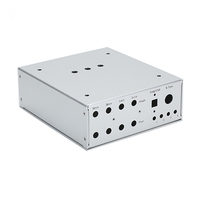 Boîtier en tôle d'aluminium sur mesure avec châssis ventilé, dimensions des trous, armoire électronique IP54, anodisation noire OEM