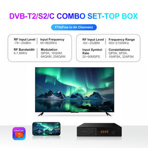 Récepteur satellite numérique DVB-S2/T2/C Combo avec décodeur TV numérique 1080P MeeCast DLNA IP TV avec fente pour carte CA prenant en charge Conax et Irdeto - Product Image 2