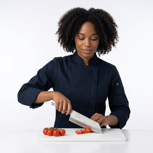 Cuchillo de Chef JAYA MATA de Acero Inoxidable de 7.5 Pulgadas, Extra Afilado, Acabado Pulido, para Mano Derecha, Cuchillo de Cocina Moderno con Mango de Plástico - Product Image 1