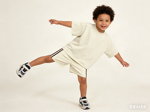 Conjunto de Camiseta y Pantalones Cortos para Niños y Niñas, 95% Algodón, 5% Elastano, Atuendo Popular para Niños - Product Image 2