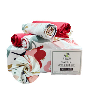 Wholesale Customized <strong>Single</strong> Double Bedsheet Queen Size King Bed <strong>Fitted</strong> <strong>Sheets</strong> Printing <strong>Sheet</strong> Sets Bedding Set - Product Image 4
