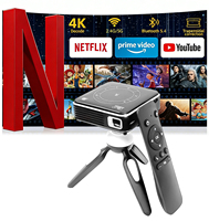 Projecteur DLP 4K 16 Go P11 directement de l'usine, 100 lumens ANSI, batterie 5000 mAh, Android 9, mise au point manuelle, Full HD 1080P, compatible 3D, vidéo, pour la maison
