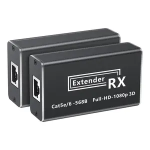 Transmisor y receptor SY 1080P hasta 60 metros (196 pies), HDMI Ethernet sobre RJ45 Cat5e/6/7 Ethernet LAN Cable, extensor HDMI