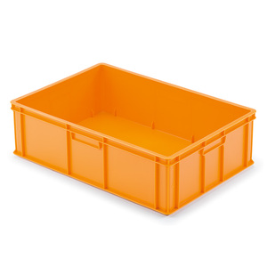 Kuchenblechkasten, PE-HD, LxBxH 655x450x190 Mm, Wände Und Boden Geschlossen, Orange - Product Image 1
