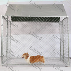 2m * 1.5m * 1.2m * 1.7m dev köpek açık kulübesi pas geçirmez çelik çiftlik çiti Pet muhafaza gölgelik kaplı su geçirmez kolayca monte - Product Image 1