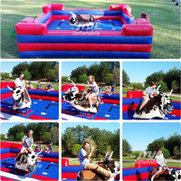 Taureau mécanique électrique d'occasion Wipeout Rodeo Bull Machine avec matelas d'arène