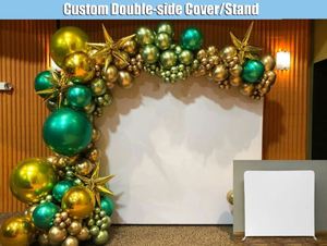 Fondo Personalizado de Doble Cara con Soporte, Cubierta Cuadrada Blanca Lisa Personalizada, Pared Rectangular Sólida para Fiesta de Cumpleaños, Cabina de Fotos 360° para Estudio - Product Image 2