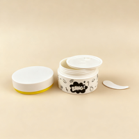 Pot en PP MONO AINA 50g 100g 200g pour crème visage, sérum, emballage avec bouchon à vis, impression sérigraphique personnalisée