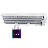 Refroidisseur d'eau AIO sans ventilateur LIAN LI HydroShift II 360 avec écran LCD carré et tubes latéraux cachés pour PC de jeu