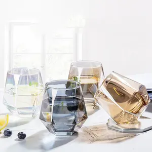 Kim Cương stemless Wine Glass óng ánh thủy tinh Quà Tặng hiện đại cầu vồng rượu vang thủy tinh để phục vụ rượu vang đỏ trắng