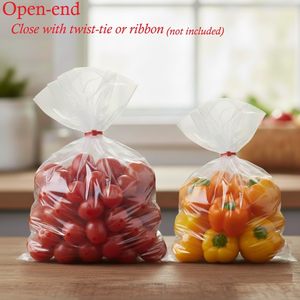Paquete de 100 Bolsas de Polietileno Transparentes de 1 Mil, con Extremos Abiertos, de 10 x 15 Pulgadas, para Almacenamiento de Alimentos, Refrigerios y Materiales de Arte - Product Image 4