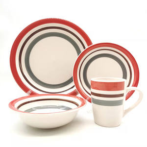 Service de table en porcelaine 18 pièces, vente chaude, vaisselle italienne en céramique, assiette à dîner <span class=keywords><strong>Flora</strong></span>, service de table en gros - Product Image 4
