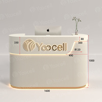 Yoocell 2023 nouvelle réception boutique comptoir conception table de réception bureau comptoir de réception avec mur arrière