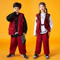 Enfants spectacle Hip Hop vêtements chemise tactique gilet haut décontracté Street Wear Cargo survêtement pantalon pour fille garçons Jazz danse Costume vêtements
