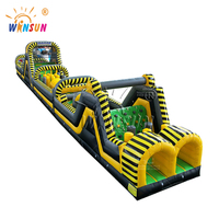 Parcours d'obstacles gonflable WINSUN WSP-441 pour jeux de compétition - Matériel PVC certifié CE, ignifuge, sans plomb, étanche, 300 kg