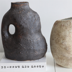 Vintage Antique Ceramic <b>Vase</b> <b>Set</b> for Home Decor Glazed Matt for Flower Arrangements Modern Style with Vintage Touch - Product Image 3